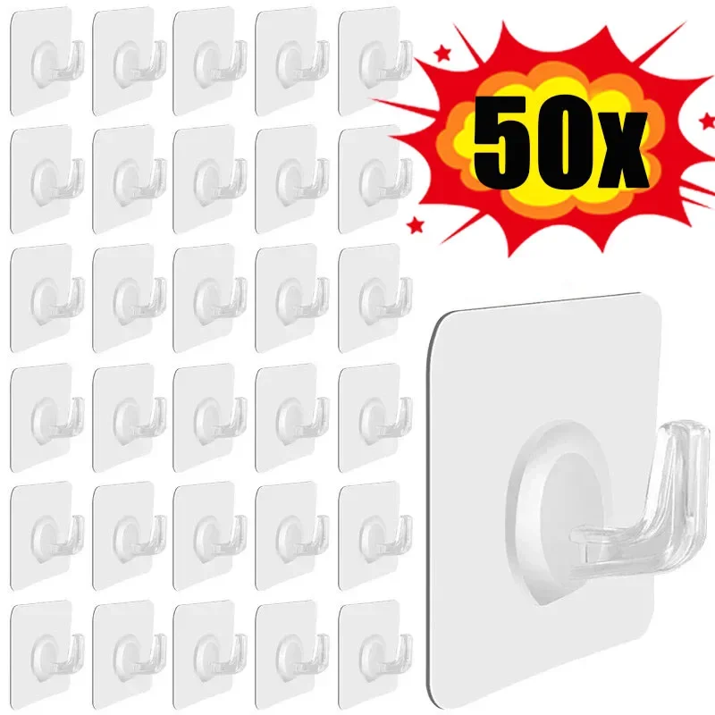 Heavy Equipment Loader - 5-50pcs Transparent Self Adhesive Hooks Door